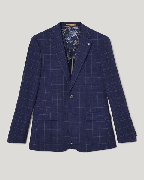 Slim Stretch Window Pane Check Tailored Jacket